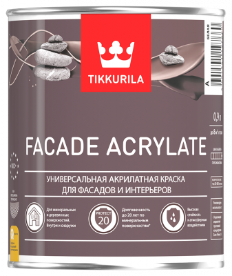 Краска фасадная Facade Acrylate С глубокоматовая 0,9 л.
