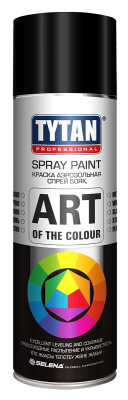 Краска аэрозольная черная матовая 9004 Tytan Professional 400 мл 