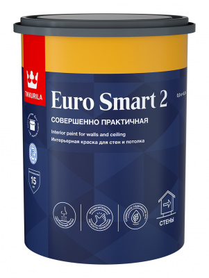 Краска интерьерная EURO SMART 2 VVA глубокоматовая 0,9л