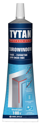 Клей герметик для окон ПВХ белый Tytan Professional 180/200 гр. 