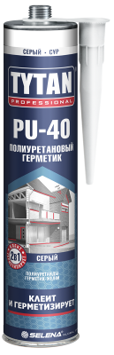 Герметик Полиуретановый серый PU 40 Tytan Professional 310 мл 65445