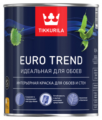 Краска для обоев и стен EURO TREND C матовая 0,9л