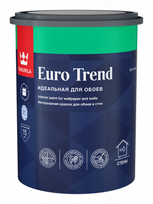 Краска для обоев и стен EURO TREND A матовая 0,9л