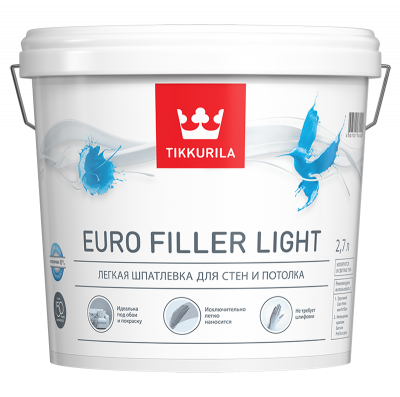 Шпатлевка легкая EURO FILLER LIGHT KTA 2,7л