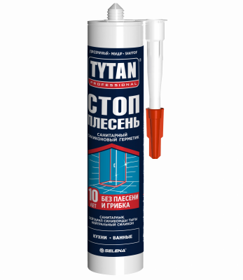 Герметик силиконовый санитарный нейтральный Стоп плесень белый Tytan Professional 280 мл 