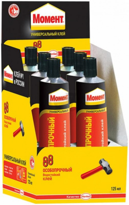 Клей Момент 88 125 мл. в шоу-боксе